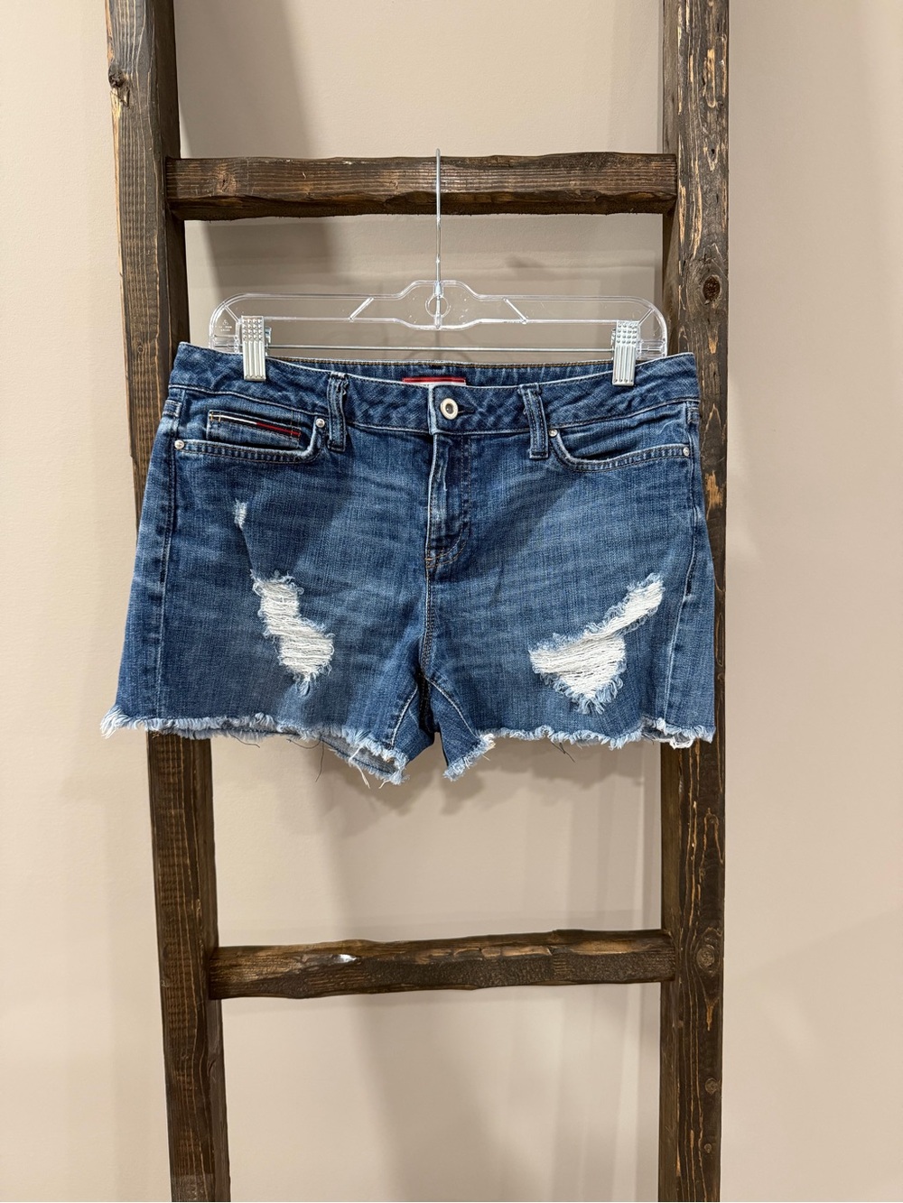 Tommy Hilfiger Distressed Denim Shorts
